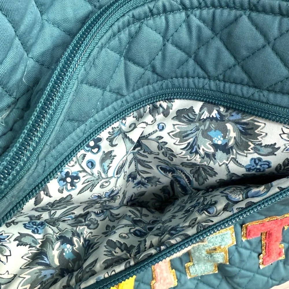 Vera Bradley Teal Quilted Backpack Taylor Swift Rainbow Embroidered‎